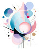 Fluid Motion Geometric Abstraction Artwork