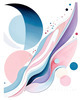 Fluid Motion Geometric Abstraction Artwork