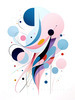 Fluid Motion Geometric Abstraction Artwork
