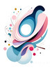 Fluid Motion Geometric Abstraction Artwork