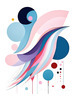 Fluid Motion Geometric Abstraction Artwork