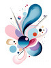 Fluid Motion Geometric Abstraction Artwork