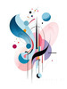 Fluid Motion Geometric Abstraction Artwork