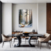 Foggy Spruce Forest Dining Room Demo