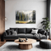 Foggy Spruce Forest Living Room Demo