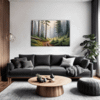 Foggy Spruce Forest Living Room Demo