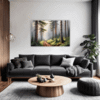 Foggy Spruce Forest Living Room Demo