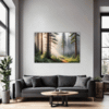 Foggy Spruce Forest Living Room Demo