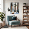 Foggy Spruce Forest Living Room Demo