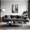 Foggy Spruce Forest Living Room Demo