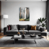 Foggy Spruce Forest Living Room Demo
