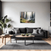 Foggy Spruce Forest Living Room Demo