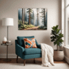 Foggy Spruce Forest Living Room Demo
