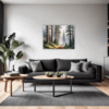 Foggy Spruce Forest Living Room Demo