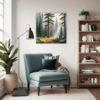 Foggy Spruce Forest Living Room Demo
