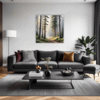 Foggy Spruce Forest Living Room Demo
