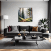 Foggy Spruce Forest Living Room Demo