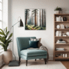 Foggy Spruce Forest Living Room Demo