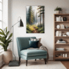 Foggy Spruce Forest Living Room Demo