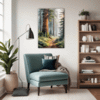 Foggy Spruce Forest Living Room Demo