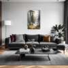 Foggy Spruce Forest Living Room Demo