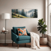 Foggy Spruce Forest Living Room Demo