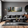 Foggy Spruce Forest Living Room Demo