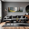 Foggy Spruce Forest Living Room Demo