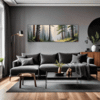 Foggy Spruce Forest Living Room Demo