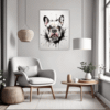French Bulldog Abstract Living Room Demo