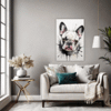 French Bulldog Abstract Living Room Demo