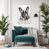 French Bulldog Abstract Living Room Demo