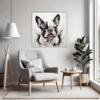 French Bulldog Abstract Living Room Demo