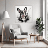 French Bulldog Abstract Living Room Demo