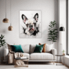 French Bulldog Abstract Living Room Demo