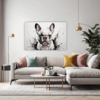 French Bulldog Abstract Living Room Demo