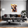 Friendly Labrador Retriever Living Room Demo
