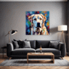 Friendly Labrador Retriever Living Room Demo