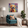Friendly Labrador Retriever Living Room Demo