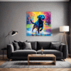 Friendly Labrador Retriever Living Room Demo