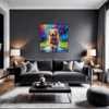 Friendly Labrador Retriever Living Room Demo