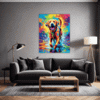 Friendly Labrador Retriever Living Room Demo