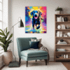Friendly Labrador Retriever Living Room Demo
