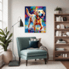 Friendly Labrador Retriever Living Room Demo