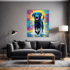 Friendly Labrador Retriever Living Room Demo