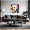 Friendly Labrador Retriever Living Room Demo