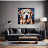 Friendly Labrador Retriever Living Room Demo