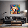 Friendly Labrador Retriever Living Room Demo