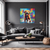 Friendly Labrador Retriever Living Room Demo