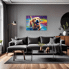 Friendly Labrador Retriever Living Room Demo